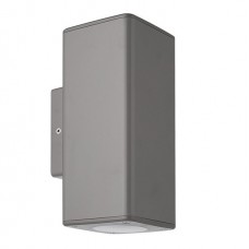 Φωτιστικό Τετράγωνο Διπλής Κατεύθυνσης 2xGU10 230V Πλαστικό IP54 Γκρι 3-0760216